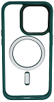 Чехол прозрачный с цветным бортиком MagSafe iPhone 14 Pro Зеленый 250_100_642408