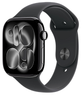 Часы Apple Watch Series 11 46mm Jet Black Aluminium Case GPS Sport Band Black M/L 500_191_640007