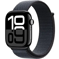 Часы Apple Watch Series 10 42mm Jet Black Aluminium Case GPS Sport Loop Ink 500_191_235622