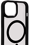 Чехол прозрачный с цветным бортиком MagSafe iPhone 14 Черный 250_100_131901