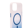 Чехол для iPhone 14 с MagSafe матовый градиент Синий