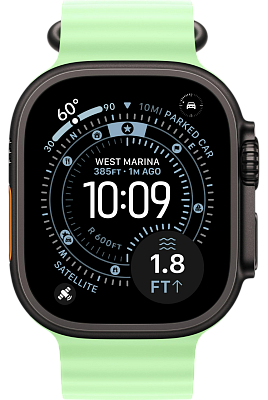 Часы Apple Watch Ultra 3 49mm Titanium Case Black / Ocean Band Neon Green 400_400_640879