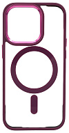 Чехол прозрачный с цветным бортиком MagSafe iPhone 14 Pro Бордовый 500_191_642401