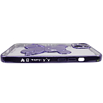 Чехол для iPhone 13 прозрачный с 3D мишкой Синий 250_100_533561