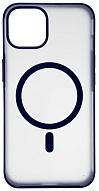 Чехол для iPhone 14 Plus Wlons с MagSafe прозрачный матовый с рамкой Синий 500_191_533688