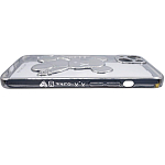 Чехол для iPhone 13 mini прозрачный с 3D мишкой Серебристый 250_100_533396