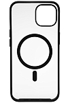 Чехол для iPhone 14 Wlons с MagSafe прозрачный матовый с рамкой Черный 250_100_124481