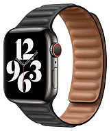 Ремешок из эко-кожи для Apple Watch 38/40/41 мм с магнитной застежкой, Black 500_191_117673
