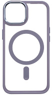 Чехол прозрачный с цветным бортиком MagSafe iPhone 14 Голубой 500_191_535049