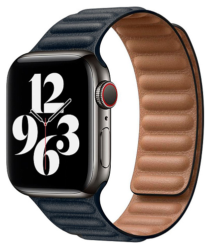Ремешок из эко-кожи для Apple Watch 45 мм с магнитной застежкой, Midnight 250_100_117711
