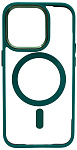 Чехол прозрачный с цветным бортиком MagSafe iPhone 14 Pro Зеленый 250_100_642407