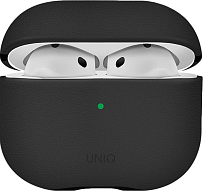 Кожаный чехол для AirPods 4 Uniq Lyden DS - Black 500_191_623799