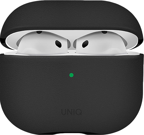 Кожаный чехол для AirPods 4 Uniq Lyden DS - Black 250_100_623799