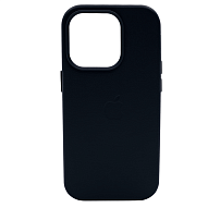 Чехол для iPhone 14 Pro Max кожаный с MagSafe Темно-синий 500_191_124195