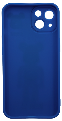 Силиконовый чехол для iPhone 13 с 3D мишкой Синий 400_400_137756