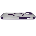 Чехол для iPhone 14 Plus Wlons с MagSafe прозрачный матовый с рамкой Фиолетовый 250_100_533691
