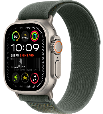 Часы Apple Watch Ultra 2 49mm Titanium Case GPS+Cellular Trail Loop Green M/L 400_400_640830