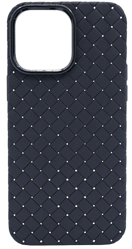 Плетеный Силиконовый чехол для iPhone 14 Pro Max Черный 250_100_137649