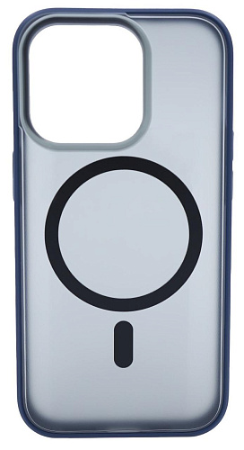Чехол для iPhone 14 Pro матовый с MagSafe Синий 250_100_534081