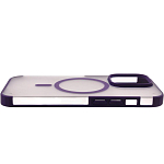 Чехол для iPhone 14 Pro Max Wlons с MagSafe прозрачный матовый с рамкой Фиолетовый 250_100_533907