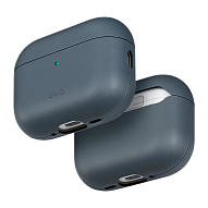 Кожаный чехол для AirPods Pro 3 Uniq Lyden VEX Vegan Leather - Ash Blue 500_191_623712