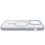 Чехол прозрачный с цветным бортиком MagSafe iPhone 14 Pro Max Голубой 250_100_135387