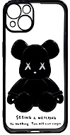 Чехол для iPhone 14 Plus прозрачный с 3D мишкой Черный 500_191_533782