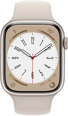 Часы Apple Watch Series 8 41mm Aluminum Case GPS Sport Band Starlight S/M 400_400_640099