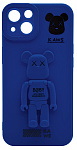 Силиконовый чехол для iPhone 13 с 3D мишкой Синий 250_100_532330