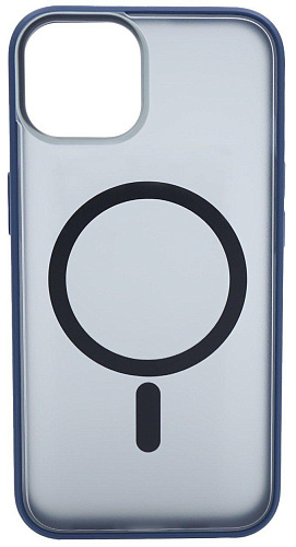 Чехол для iPhone 14 матовый с MagSafe Синий 250_100_534223