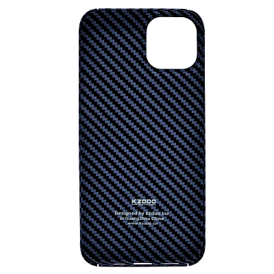 Карбоновый чехол для iPhone 14 WiWU Kevlar с Magsafe Синий 400_400_137609
