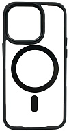 Чехол прозрачный с цветным бортиком MagSafe iPhone 14 Pro Max Черный 500_191_642396