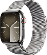 Часы Apple Watch Series 9 45mm Stainless Steel Case Milanese Loop Silver 500_191_111153