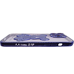 Чехол для iPhone 13 Pro Max прозрачный с 3D мишкой Синий 250_100_533441