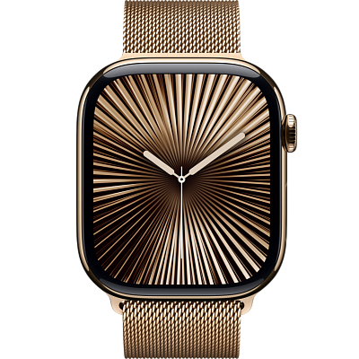 Часы Apple Watch Series 10 46mm Titanium Case Milanese Loop Gold S/M 400_400_328492