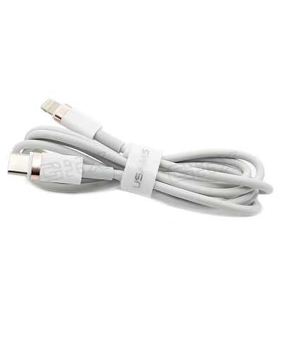 Кабель Usams USB-C/Lightning 1.2м (белый) 250_100_119462