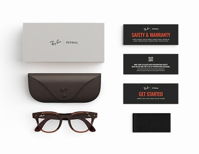 Умные очки Ray-Ban Scriber Optics (Gen 2) - Shiny Transparent Umber/Clear - Size S (S49) RW4002 400_400_883617