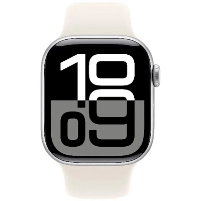 Часы Apple Watch Series 10 42mm Silver Aluminium Case GPS Sport Band Starlight M/L 400_400_639848