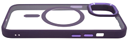 Чехол прозрачный с цветным бортиком MagSafe iPhone 14 Фиолетовый 250_100_132042