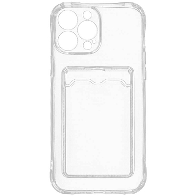 Силиконовый чехол для iPhone 16 Pro Max с Card Holder Прозрачный 400_400_267858