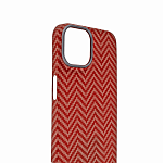 Карбоновый чехол для iPhone 14 Plus KZDOO Kevlar Красно-оранжевый 250_100_119566