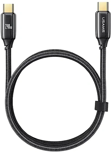 Кабель с быстрой зарядкой Usams US-SJ581 Type-C/Type-C 240W 2m, черный 250_100_113880