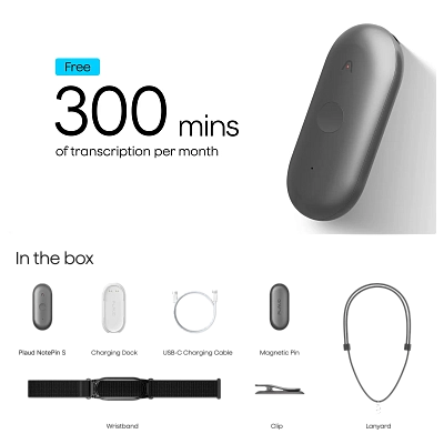 Диктофон Plaud NotePin S 64GB Black 400_400_875608