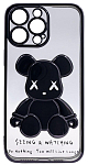 Чехол для iPhone 13 Pro Max прозрачный с 3D мишкой Черный 250_100_533444