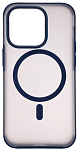 Чехол для iPhone 14 Pro Max Wlons с MagSafe прозрачный матовый с рамкой Синий 250_100_132312