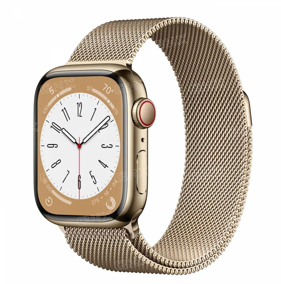 Часы Apple Watch Series 8 45mm Stainless Steel Case GPS+Cellular Milanese Loop Gold