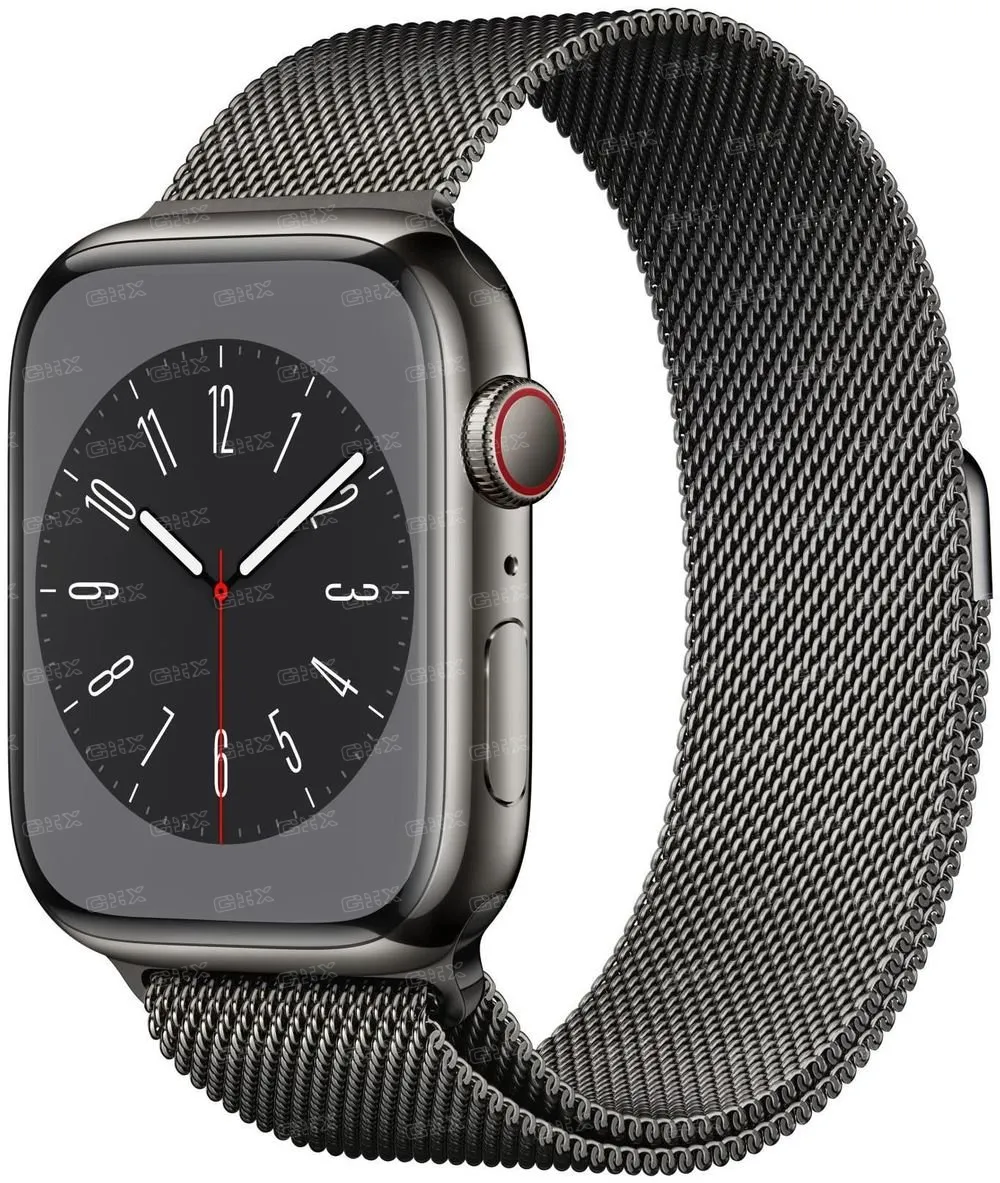 Часы Apple Watch Series 8 45mm Stainless Steel Case Milanese Loop Graphite