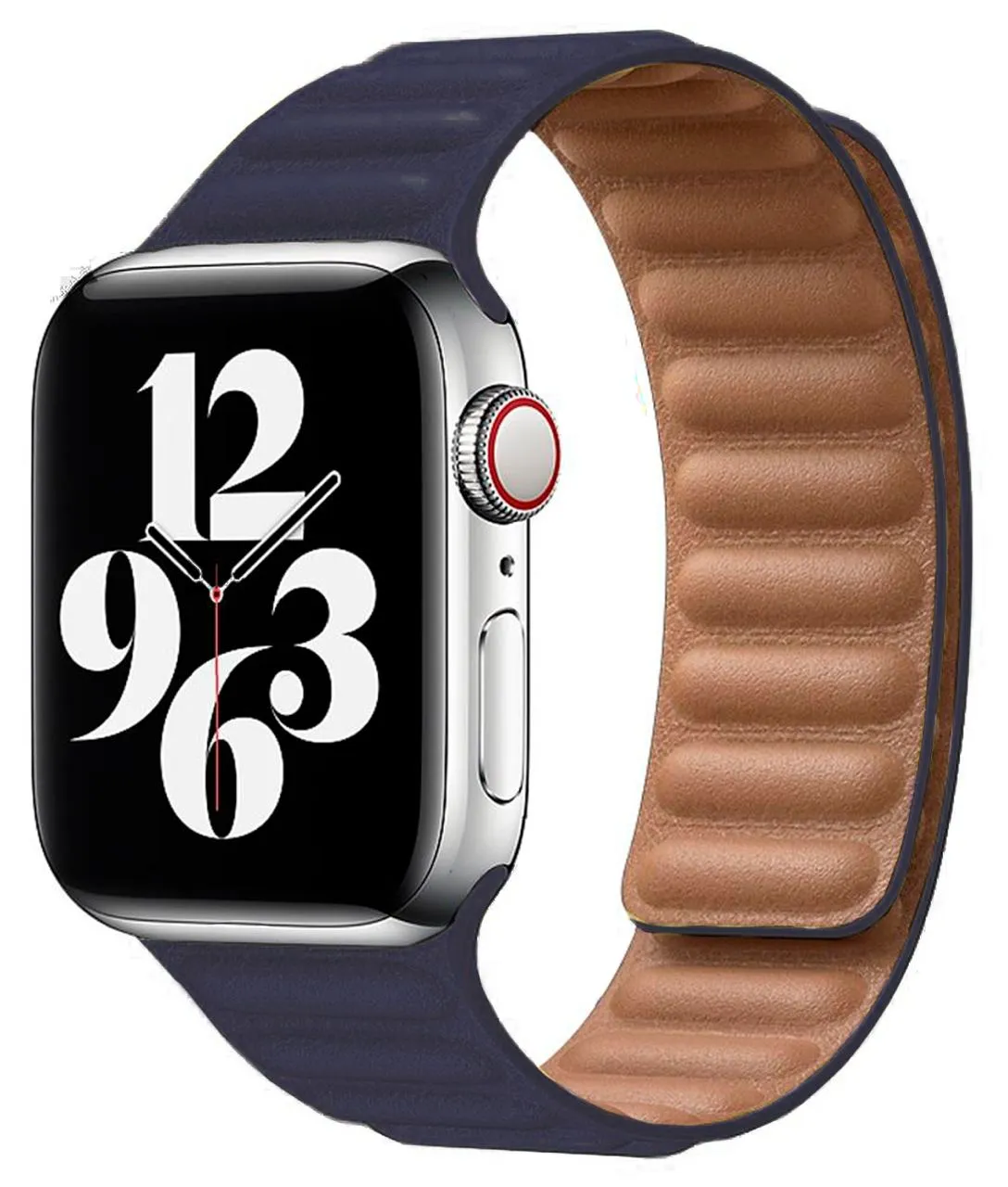 Ремешок из эко-кожи для Apple Watch 41 мм с магнитной застежкой, Dark Blue