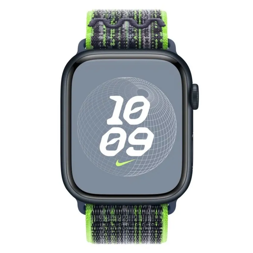 Ремешок Apple Watch 45 мм Nike Sport Loop Bright Green/Blue