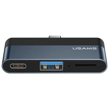 USB-концентратор Usams Type-C HUB (2USB+Type-C+Micro SD) US-SJ491
